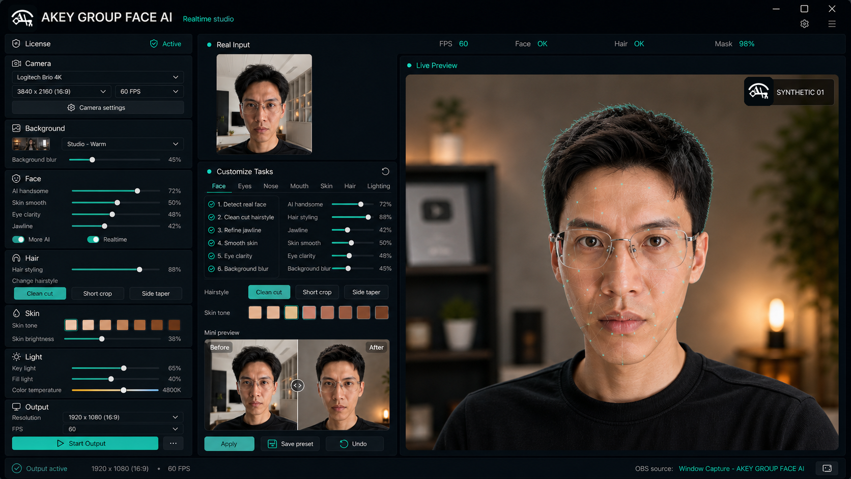 AKEY GROUP FACE AI live preview